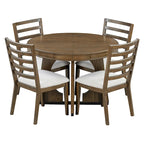 Ensemble de salle à manger vintage 5 pièces avec table extensible et 4 chaises