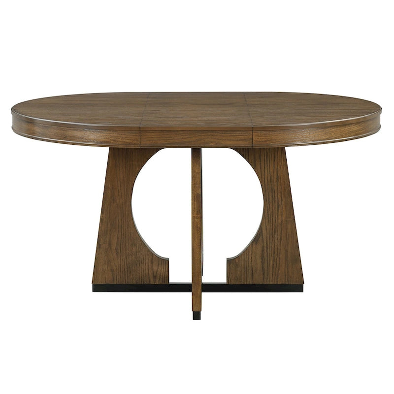 Ensemble de salle à manger vintage 5 pièces avec table extensible et 4 chaises