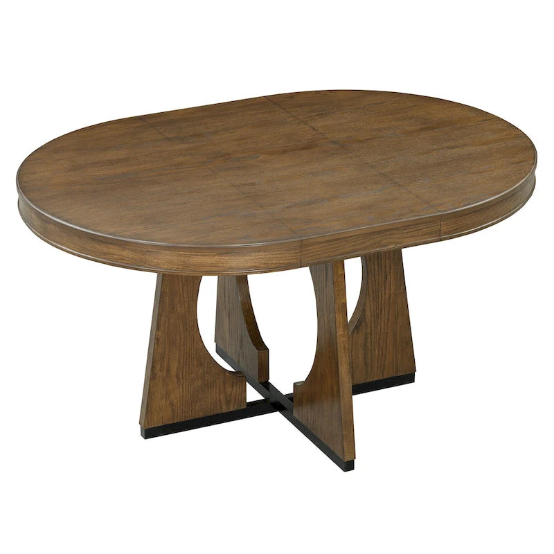 Ensemble de salle à manger vintage 5 pièces avec table extensible et 4 chaises