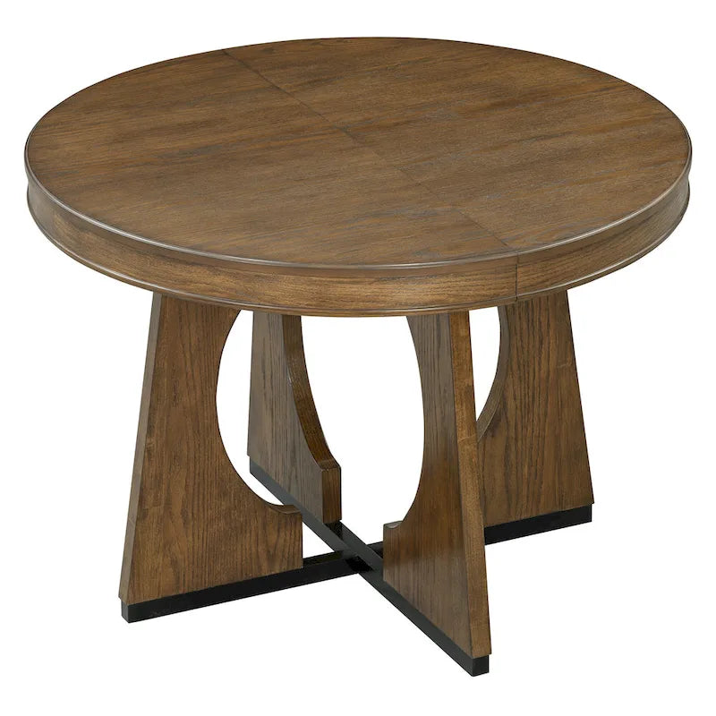 Ensemble de salle à manger vintage 5 pièces avec table extensible et 4 chaises