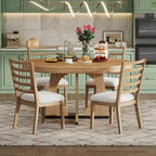 Ensemble de salle à manger vintage 5 pièces avec table extensible et 4 chaises