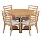 Ensemble de salle à manger vintage 5 pièces avec table extensible et 4 chaises