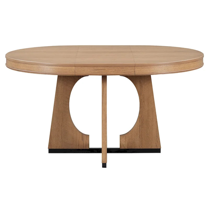 Ensemble de salle à manger vintage 5 pièces avec table extensible et 4 chaises