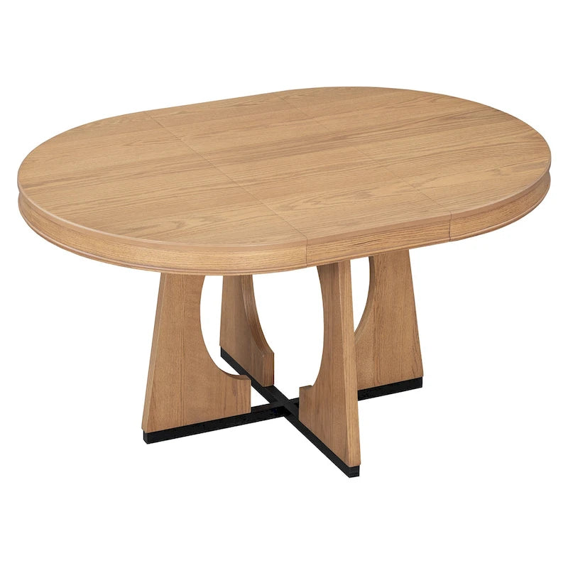 Ensemble de salle à manger vintage 5 pièces avec table extensible et 4 chaises