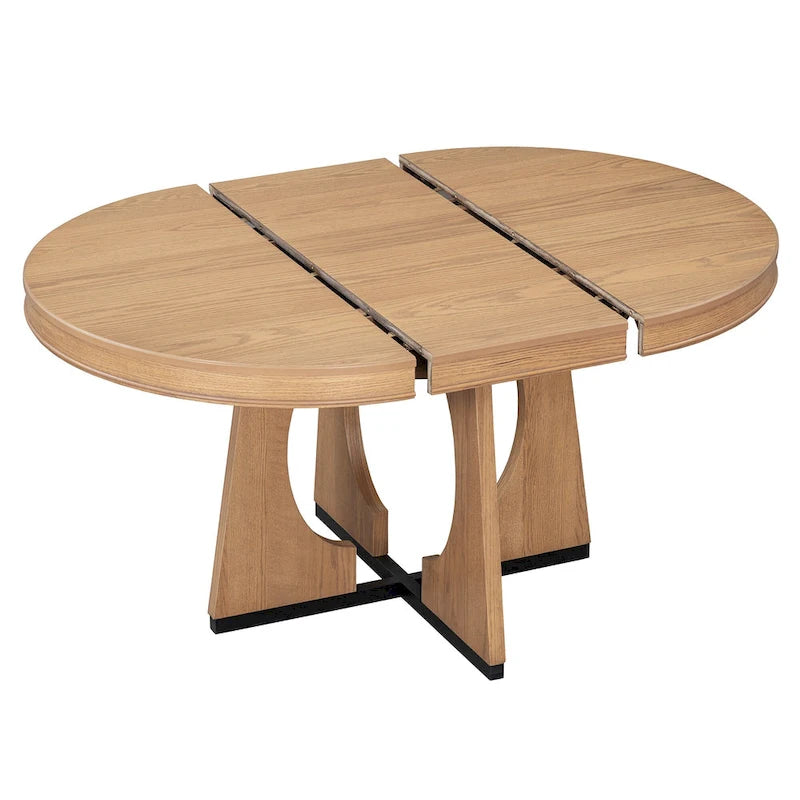 Ensemble de salle à manger vintage 5 pièces avec table extensible et 4 chaises