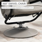 Fauteuil inclinable pivotant à dossier haut 30 avec repose-pieds