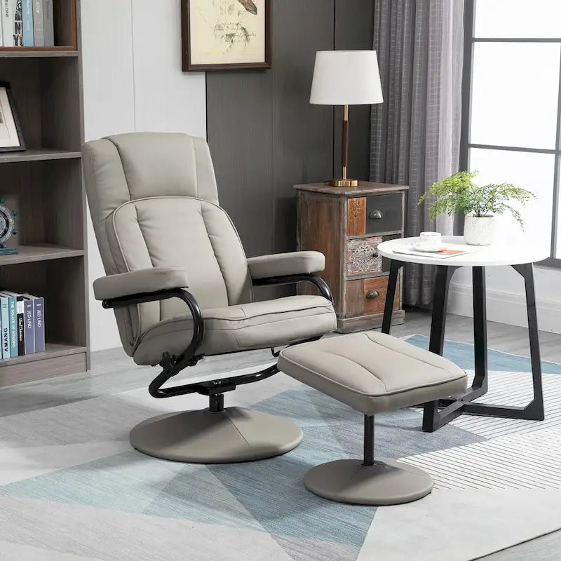 Fauteuil inclinable pivotant à dossier haut 30 avec repose-pieds