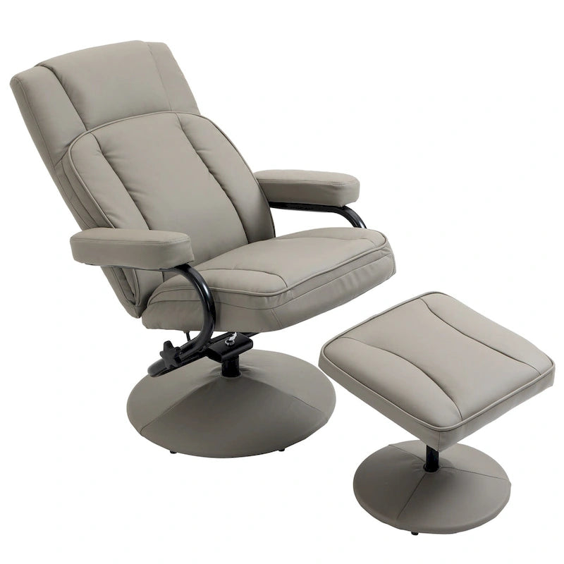 Fauteuil inclinable pivotant à dossier haut 30 avec repose-pieds