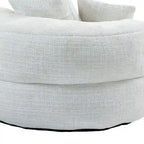 Canapé relax à dossier haut en chenille avec 3 coussins et pouf géant