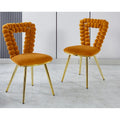 22.04 Fauteuils d'appoint avec pieds en fer (lot de 2)