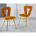 22.04 Fauteuils d'appoint avec pieds en fer (lot de 2)