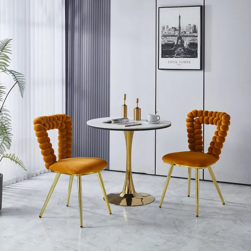 22.04 Fauteuils d'appoint avec pieds en fer (lot de 2)