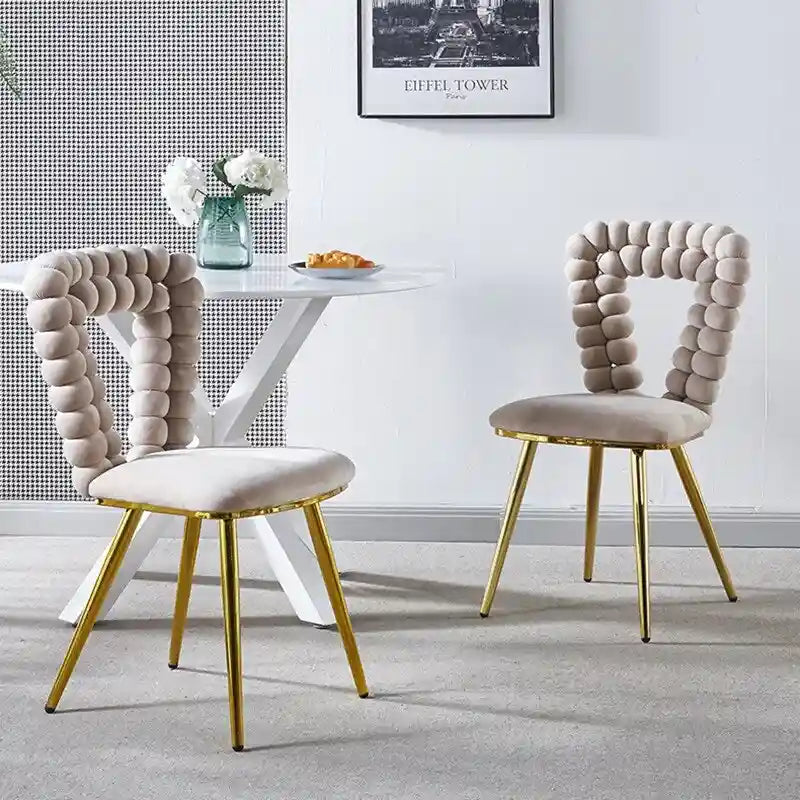 22.04 Fauteuils d'appoint avec pieds en fer (lot de 2)
