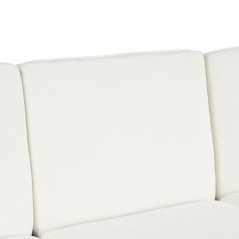 Canapé-lit futon en chenille 94.1, en forme de L, avec dossier réglable et méridienne réversible.