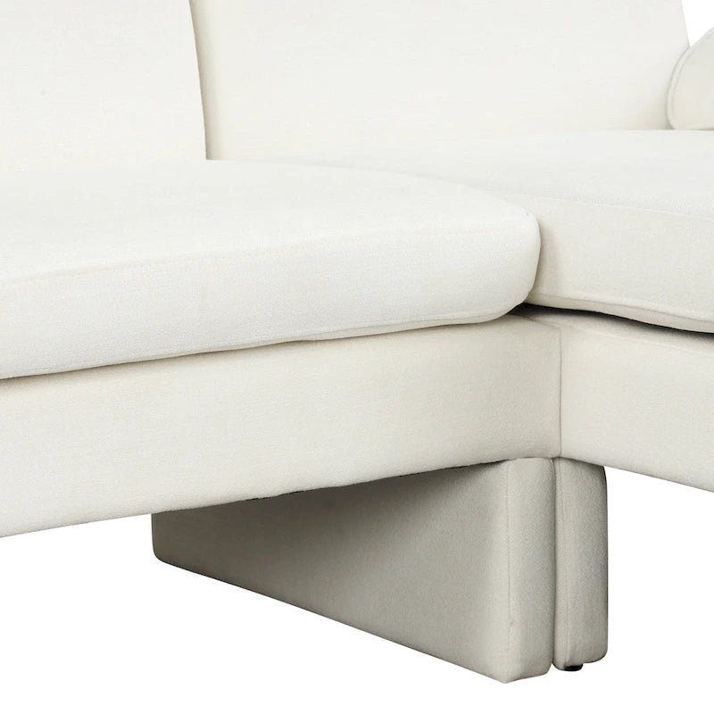 Canapé-lit futon en chenille 94.1, en forme de L, avec dossier réglable et méridienne réversible.