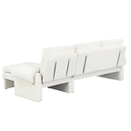Canapé-lit futon en chenille 94.1, en forme de L, avec dossier réglable et méridienne réversible.