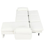 Canapé-lit futon en chenille 94.1, en forme de L, avec dossier réglable et méridienne réversible.