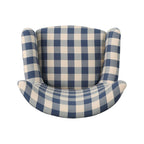 Fauteuil rembourré moderne rétro à dossier haut de 77 cm avec pieds en bois pour salon
