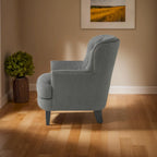 Fauteuil club moderne rembourré de 82,5 cm avec repose-pieds et clous décoratifs pour salon