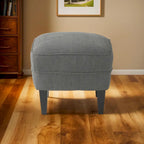 Fauteuil club moderne rembourré de 82,5 cm avec repose-pieds et clous décoratifs pour salon