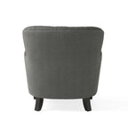 Fauteuil club moderne rembourré de 82,5 cm avec repose-pieds et clous décoratifs pour salon