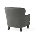 Fauteuil club moderne rembourré de 82,5 cm avec repose-pieds et clous décoratifs pour salon