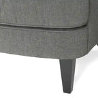 Fauteuil club moderne rembourré de 82,5 cm avec repose-pieds et clous décoratifs pour salon