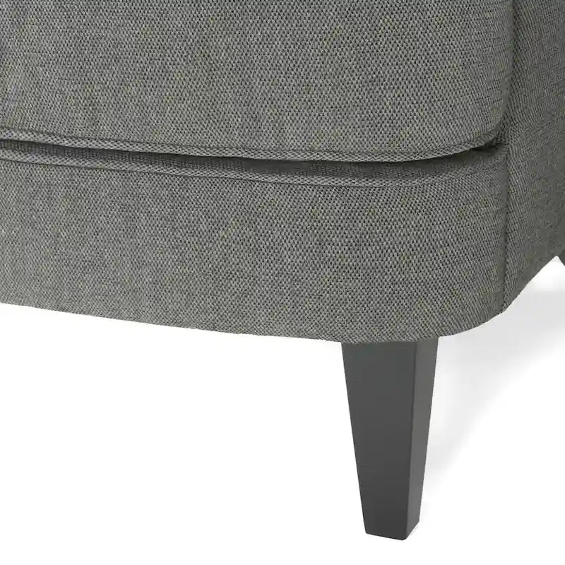 Fauteuil club moderne rembourré de 82,5 cm avec repose-pieds et clous décoratifs pour salon