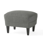 Fauteuil club moderne rembourré de 82,5 cm avec repose-pieds et clous décoratifs pour salon