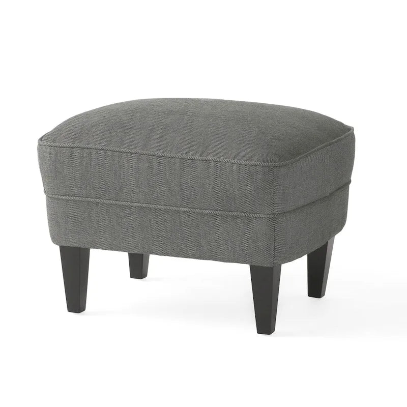 Fauteuil club moderne rembourré de 82,5 cm avec repose-pieds et clous décoratifs pour salon