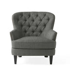 Fauteuil club moderne rembourré de 82,5 cm avec repose-pieds et clous décoratifs pour salon