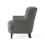 Fauteuil club moderne rembourré de 82,5 cm avec repose-pieds et clous décoratifs pour salon
