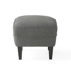 Fauteuil club moderne rembourré de 82,5 cm avec repose-pieds et clous décoratifs pour salon