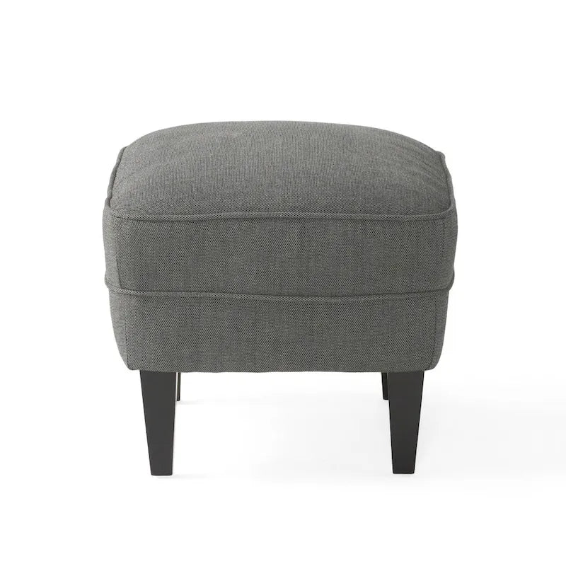 Fauteuil club moderne rembourré de 82,5 cm avec repose-pieds et clous décoratifs pour salon