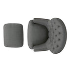 Fauteuil club moderne rembourré de 82,5 cm avec repose-pieds et clous décoratifs pour salon