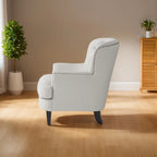 Fauteuil club moderne rembourré de 82,5 cm avec repose-pieds et clous décoratifs pour salon
