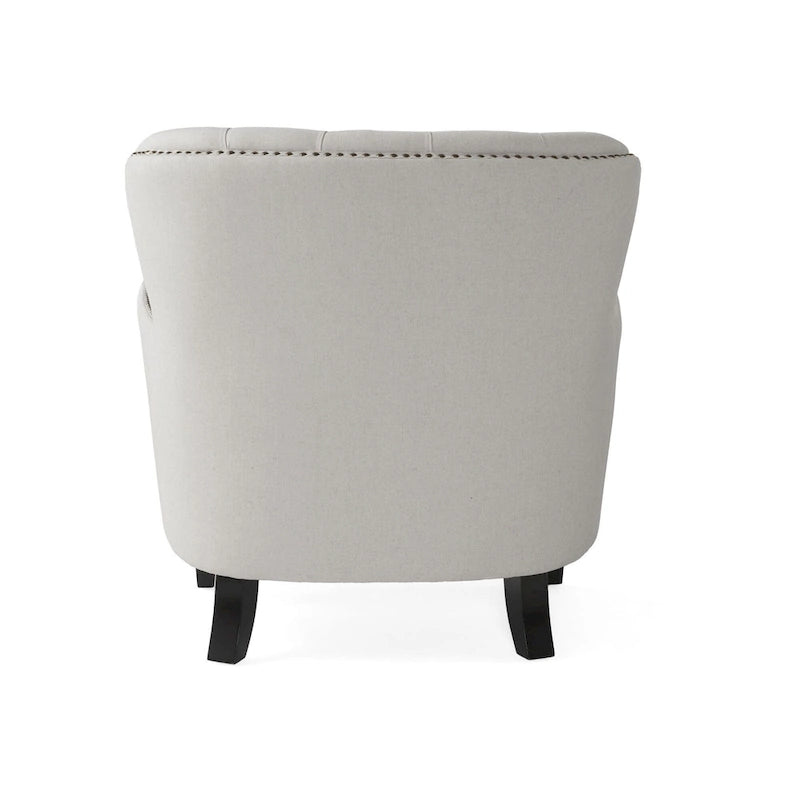 Fauteuil club moderne rembourré de 82,5 cm avec repose-pieds et clous décoratifs pour salon