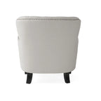 Fauteuil club moderne rembourré de 82,5 cm avec repose-pieds et clous décoratifs pour salon