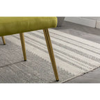 Fauteuil d'appoint capitonné vert olive 32,28 avec repose-pieds