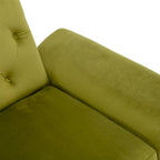 Fauteuil d'appoint capitonné vert olive 32,28 avec repose-pieds
