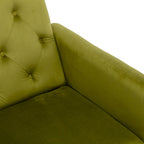 Fauteuil d'appoint capitonné vert olive 32,28 avec repose-pieds