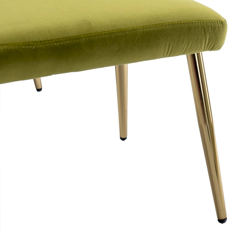 Fauteuil d'appoint capitonné vert olive 32,28 avec repose-pieds