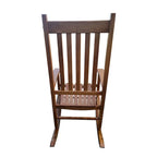 Fauteuil à bascule marron 26,38 à dossier haut et structure en bois