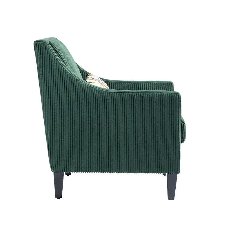Fauteuil rembourré Emerald 26.77 avec accoudoirs incurvés