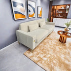 Canapé 3 places moderne en velours 85,63 avec détails dorés et coussins moelleux pour salon