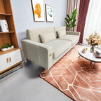 Canapé 3 places moderne en velours 85,63 avec détails dorés et coussins moelleux pour salon