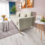 Canapé 3 places moderne en velours 85,63 avec détails dorés et coussins moelleux pour salon