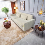 Canapé 3 places moderne en velours 85,63 avec détails dorés et coussins moelleux pour salon