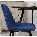 Ensemble de salle à manger moderne 5 pièces avec table ronde et 4 chaises rembourrées en velours
