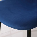 Ensemble de salle à manger moderne 5 pièces avec table ronde et 4 chaises rembourrées en velours